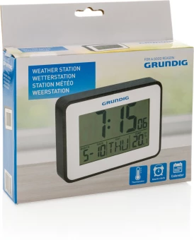 Grundig sääasema hälytyksellä ja kalenterilla