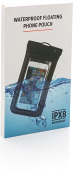 IPX8 vedenpitävä kelluva puhelinkotelo, musta