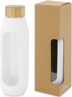 Tidan 600 ml:n borosilikaattilasipullo silikonisuojalla