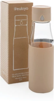 Ukiyo lasinen nesteytystä seuraava pullo vyötteellä