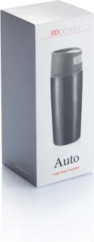 Auto-vuototiivis juomamuki avauspainikkeella