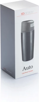 Auto-vuototiivis juomamuki avauspainikkeella