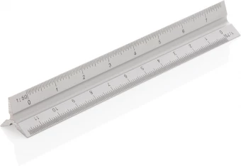15cm. Alumiininen kolmioviivain