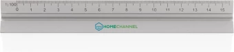 15cm. Alumiininen kolmioviivain
