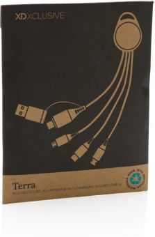 Terra RCS kierrätysalumiinista valmistettu 6-in-1 latauskaapeli