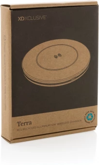 Terra RCS kierrätysalumiinista valmistettu 10W langaton laturi