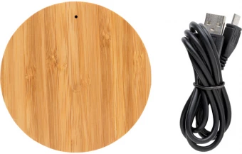 Bambusta valmistettu X 5W langaton laturi, ruskea