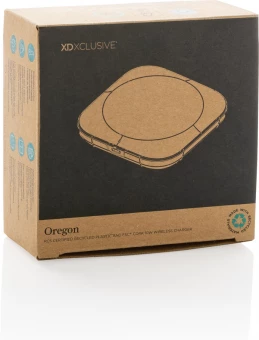 Oregon RCS kierrätysmuovista ja korkista valmistettu 10W langaton laturi