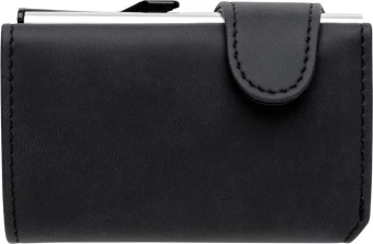 Standardi alumiininen RFID- korttikotelo PU-lompakolla, musta