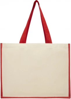 Varai 320 g/m² canvas and jute shopping tote bag 23L