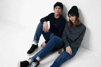 Iqoniq Zion collegepaita kierrätetystä puuvillasta