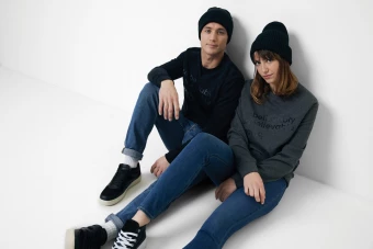 Iqoniq Zion collegepaita kierrätetystä puuvillasta