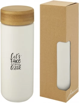 Keraamiline tops Lumi 300 ml bambusest kaanega