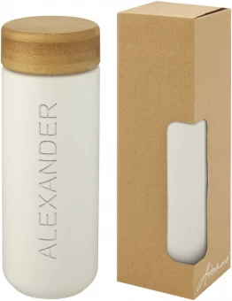Keraamiline tops Lumi 300 ml bambusest kaanega
