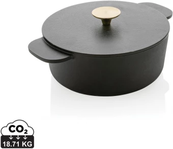 Keskmise suurusega malmist pott Ukiyo