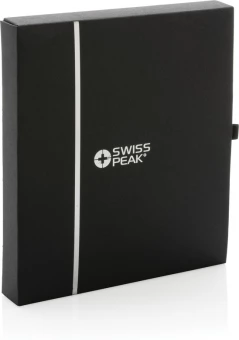 Swiss Peak GRS kierrätetystä PU:sta valmistettu matkalahjasetti, musta