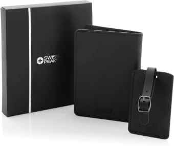 Swiss Peak GRS pārstrādāta PU ceļojumu dāvanu komplekts