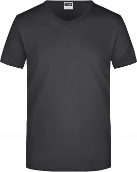 Kitsalõikeline V-kaelusega T-särk meestele