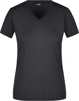 Kitsalõikeline V-kaelusega T-särk naistele