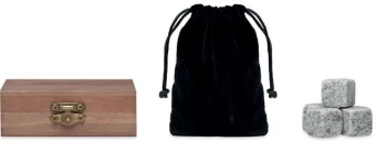 Kivist jääkuubiku komplekt puidust karbis Aberdeen
