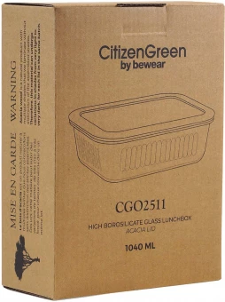 Klaasist lõunakarp Citizen Green Purlunch 1000 ml