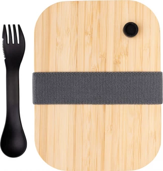 Lasinen lounasrasia bambukannella, läpinäkyvä