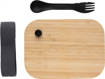 Lasinen lounasrasia bambukannella, läpinäkyvä