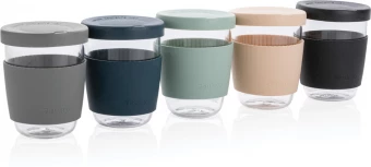 Ukiyo borosilikaattilasinen lasi silikonikannella