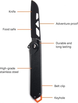 Kokkupandav matkanuga Nordic Drift Adventure Folding knife