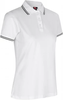 Kontrastsete detailidega stretš polo särgid naisele