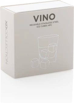 Uudelleenkäytettäviä ruostumattomasta teräksestä valmistettuja jääkuutioita 4kpl