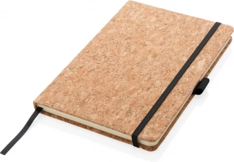 Korkista valmistettu kovakantinen muistikirja A5