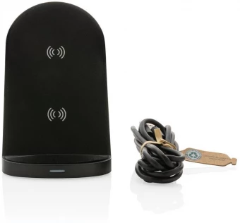 RCS otrreizējās pārstrādes plastmasas dubultās spoles bezvadu statīvs 15W