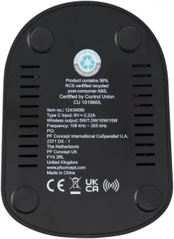 Loop 15 W:n langaton kaksisuuntainen latausteline RCS-kierrätetystä muovista