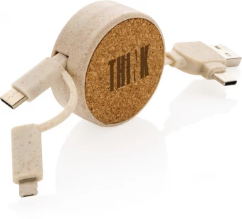 Laadimiskaabel korgimaterjalist.