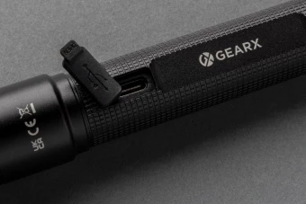 Gear X RCS otrreizēji pārstrādāta alumīnija USB uzlādējams kabatas lukturītis