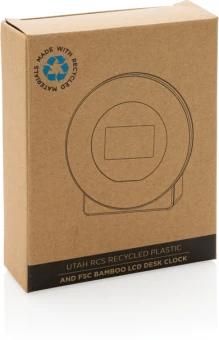 Utah RCS LCD pöytäkello bambusta