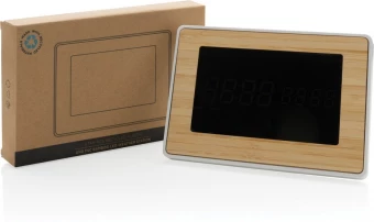 Utah RCS kierrätysmuovista ja bambusta valmistettu LED-kello