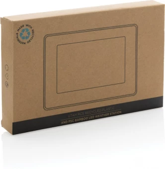 Utah RCS kierrätysmuovista ja bambusta valmistettu LED-kello