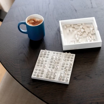 FSC® puinen Sudoku-peli, valkoinen