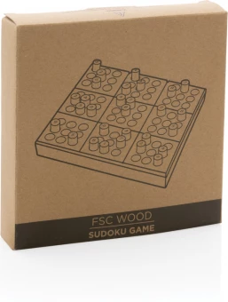 FSC® puinen Sudoku-peli, valkoinen