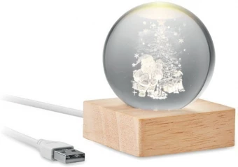 LED-kristalljõulupall Santa Light