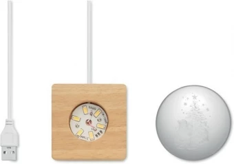 LED-kristalljõulupall Santa Light