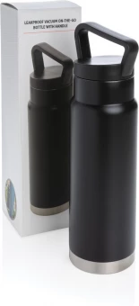 Tiivis tyhjiöpullo kahvalla