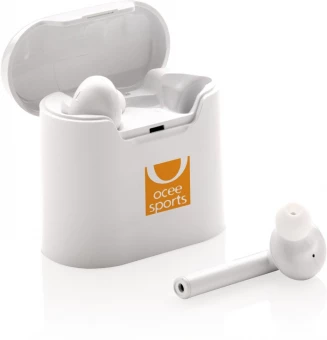Liberty wireless earbuds in charging case