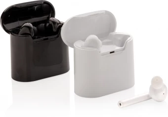 Liberty wireless earbuds in charging case