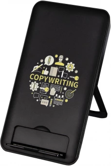 Loop 10 W:n langaton latausalusta puhelinjalustalla, kierrätettyä muovia