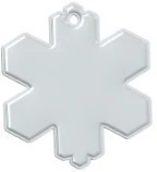 Lumehelbekujuline pehme helkur