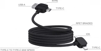 Urban Vitamin Stockton 65W kierrätetty TPE/PET magneettinen