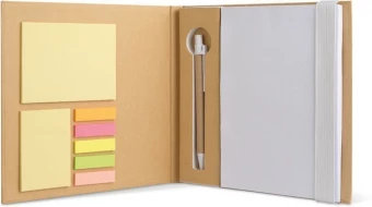 Muistikirja muistiinpanosarjalla ja kynällä